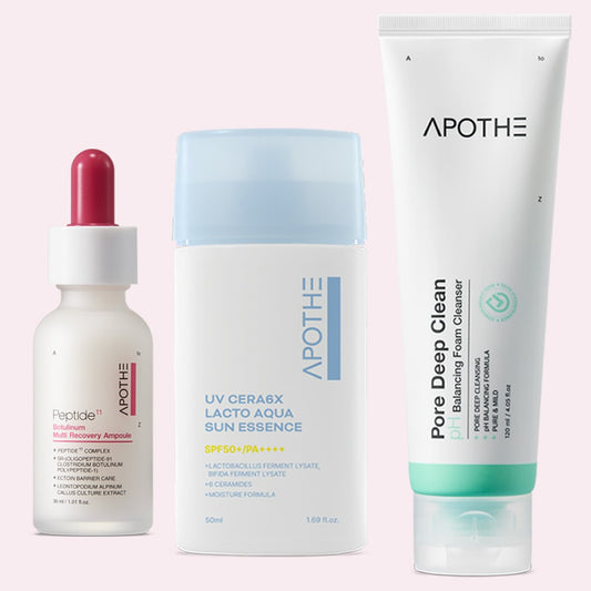 APOTHE Essential Care Set — Curățare, protecție și regenerare, testate dermatologic