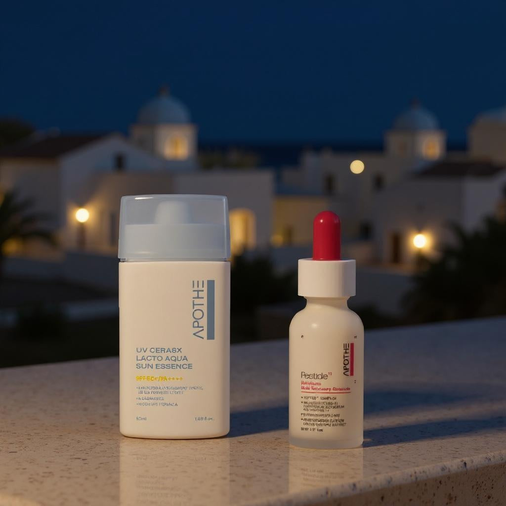 SPF+Protecție bariera pielii și Ser cu peptide pentru riduri fine